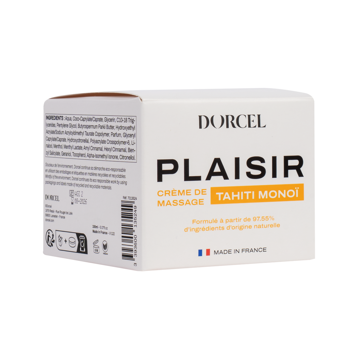 Dorcel - Plaisir - Tahiti Monoï - Massagecrème - 150 ml