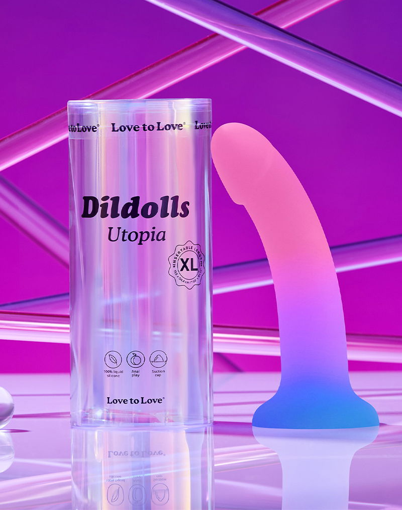 Love to Love - Utopia - Dildolls - Maat XL - Roze/Violet/Blauw