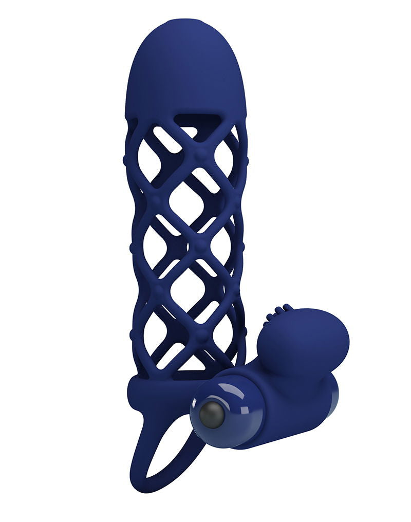 Pretty Love - Giann - Vibrerende Cock Sleeve - Donkerblauw