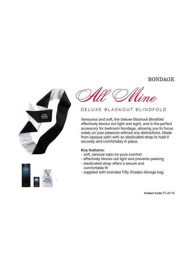All Mine - FSoG Satin Deluxe Blindfold