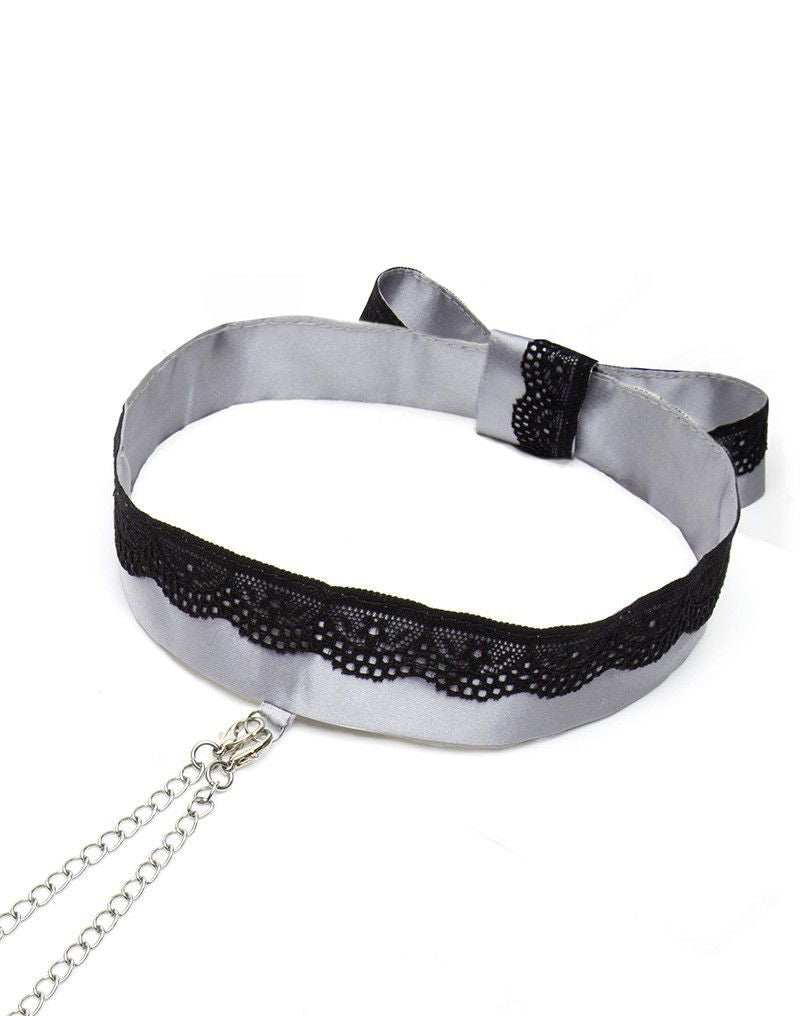 Fifty Shades of Grey - Satijnen & Kanten Halsband & Tepelklemmen