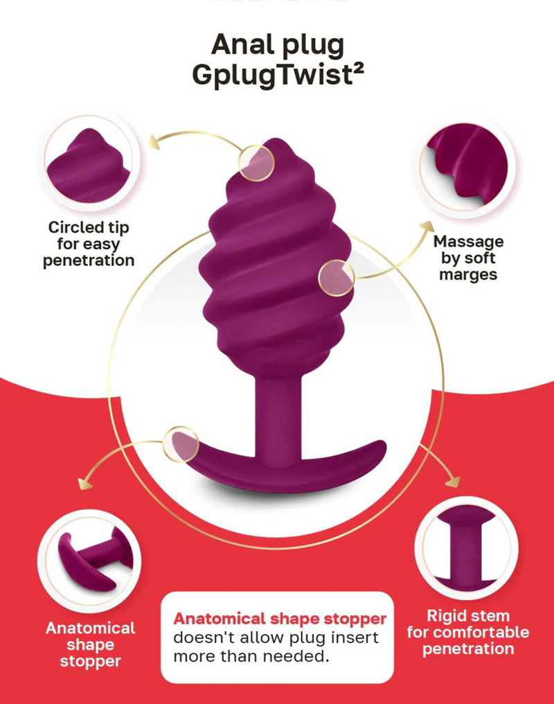 Gvibe - Gplug Twist 2 - Butt Plug - Paars