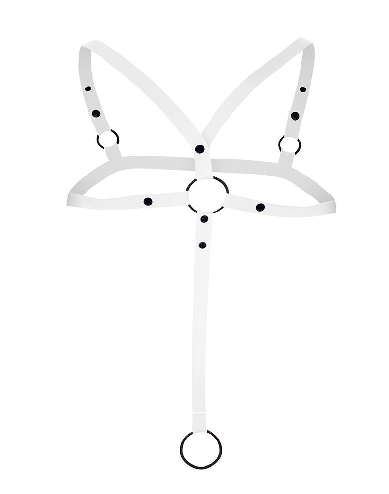 H4RNESS by C4M - C-Ring Gekruist Harnas - Wit