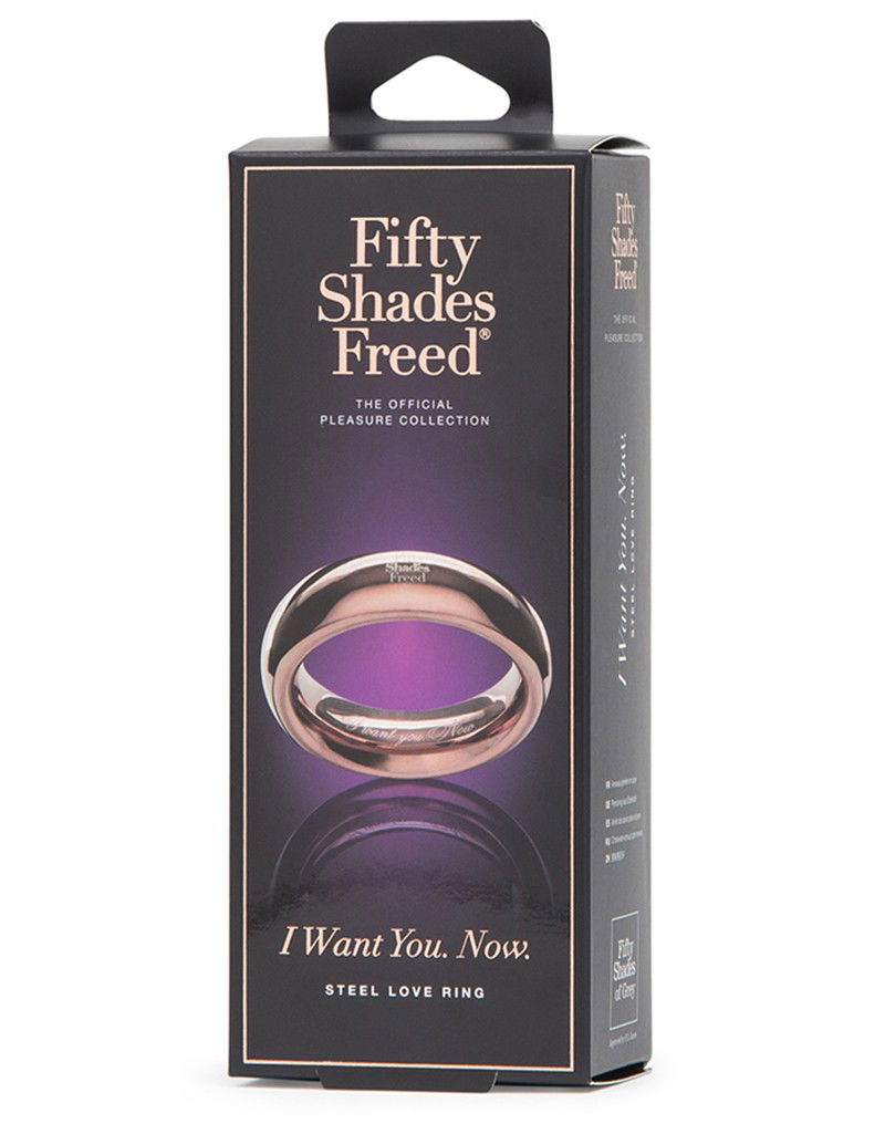 I Want You. Now - FSoG "Freed" Steel Love Ring 44mm