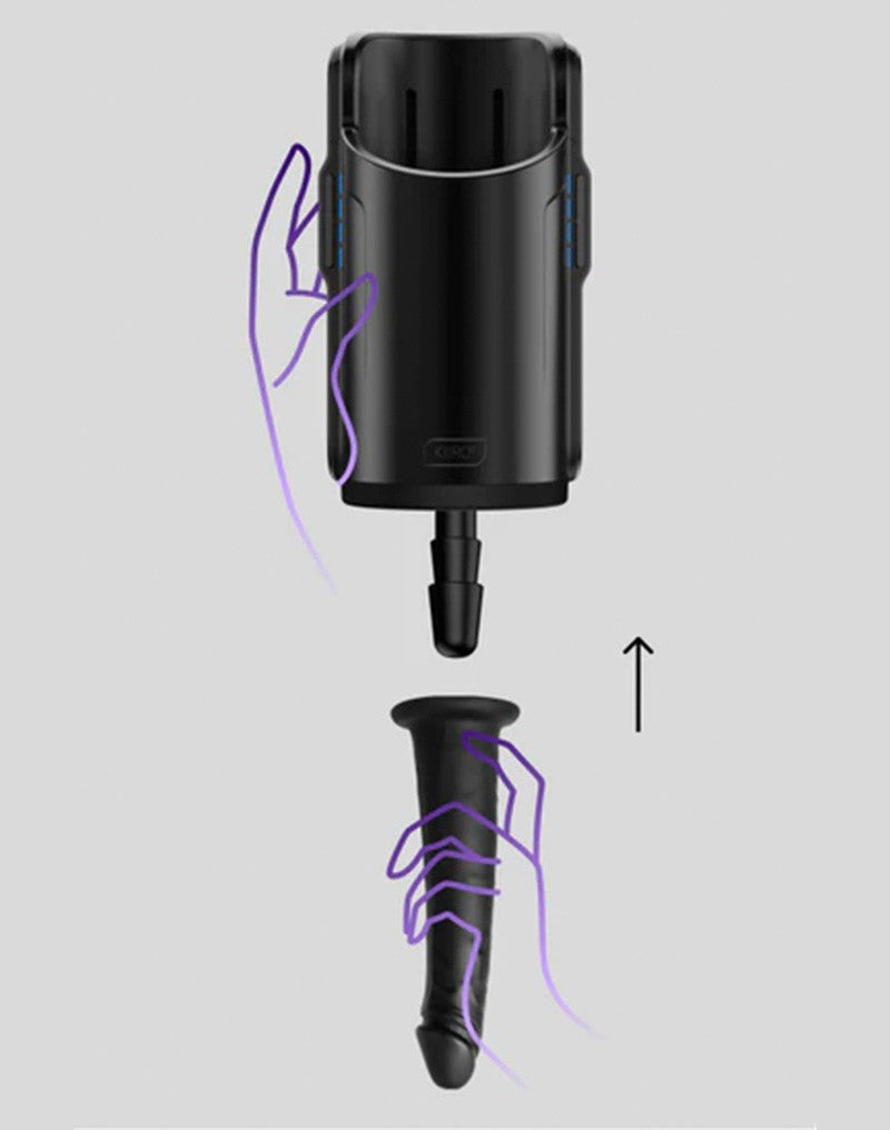 KIIROO - Dildo met vacuümvergrendelingssysteem voor KEON Masturbator - Zwart