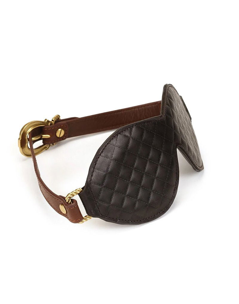 Liebe Seele - Leren Blinddoek - Zwart, Bruin & Goud