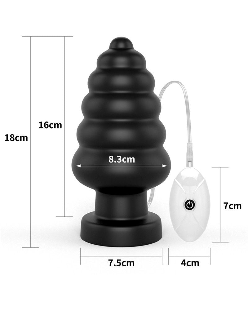 LoveToy - King Size Vibrating Anal Cracker 18 cm - Zwart