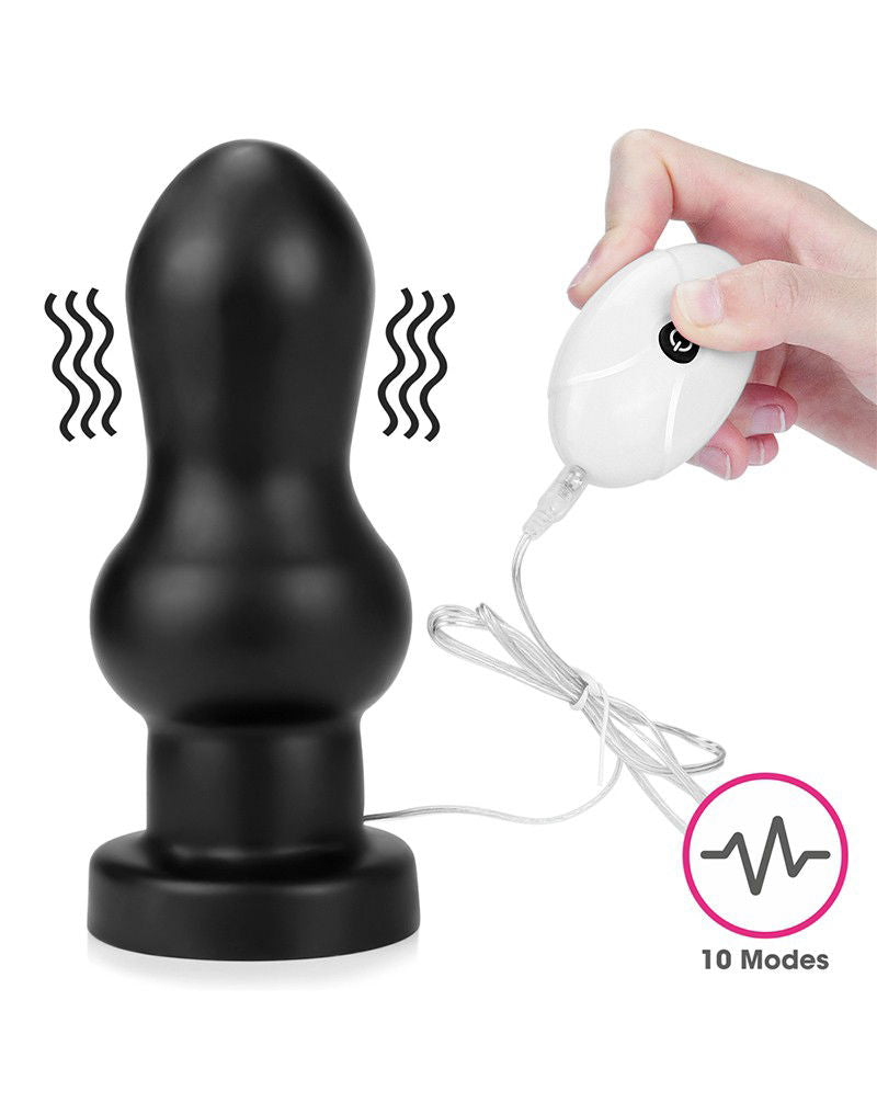 LoveToy - King Size Vibrating Anal Rammer 18 cm - Zwart