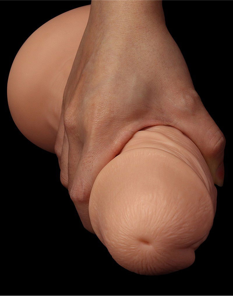 LoveToy - Realistic Curved Dildo 24 cm - Nude