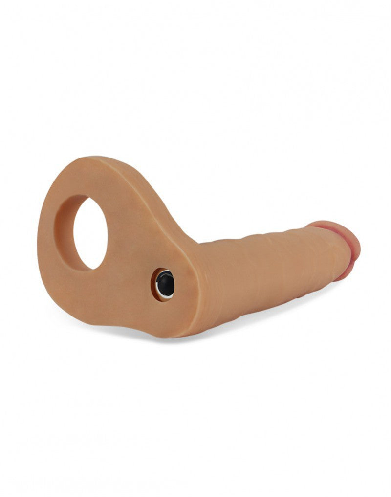LoveToy - The Ultra Soft Double Vibrerende Dildo 16 cm - Nude