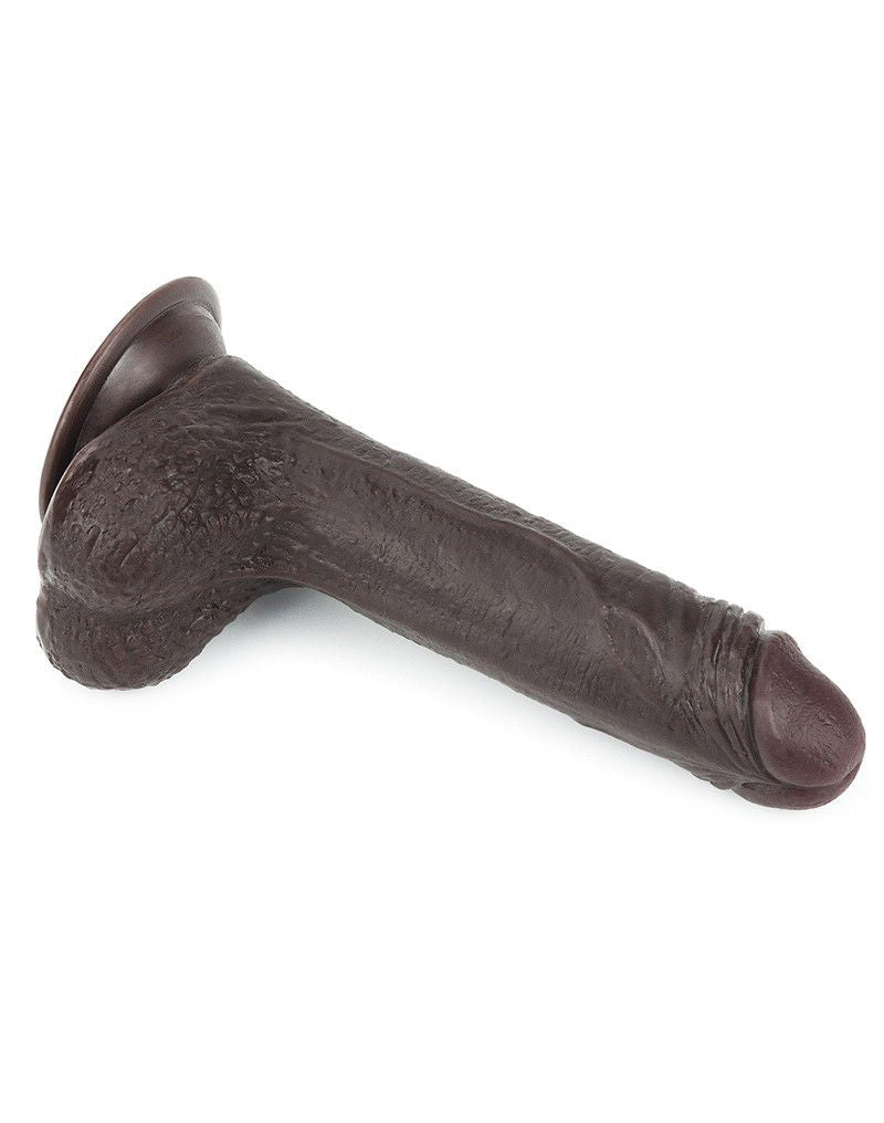 LoveToy - Sliding Skin Dildo 17.5 cm - Zwart