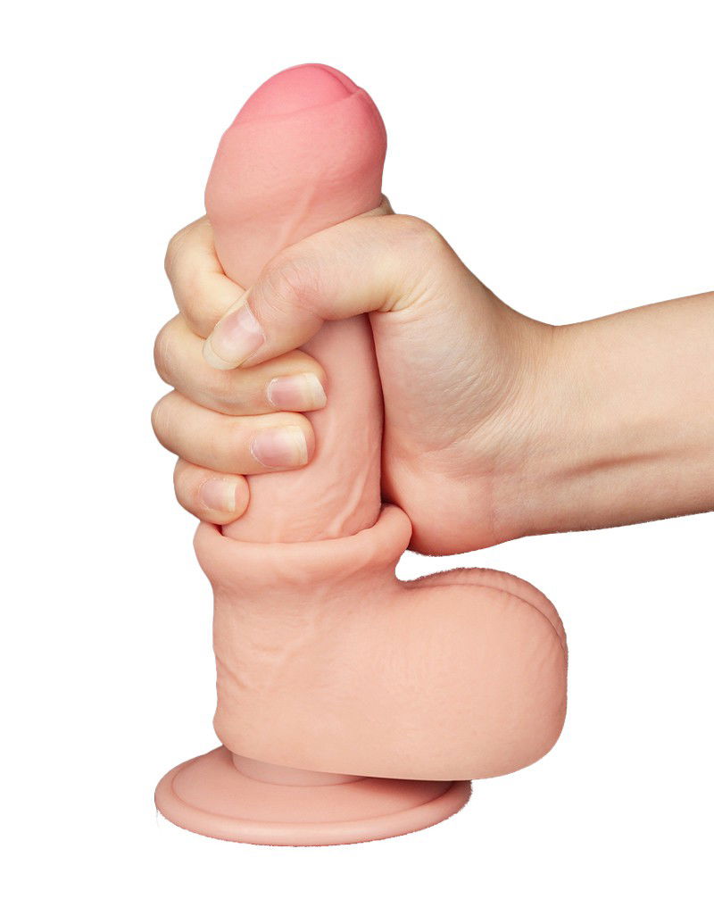 LoveToy - Aftrekbare dildo 18.3 cm (Ø 3.5 cm) - Nude