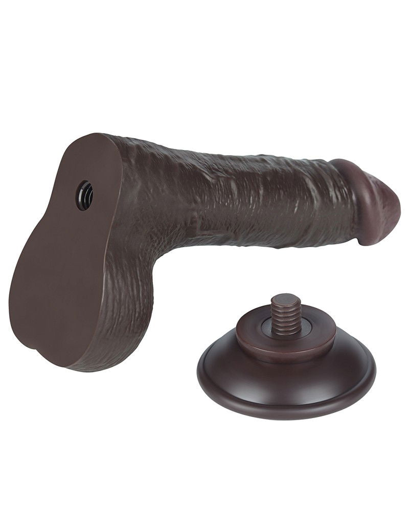 LoveToy - Aftrekbare dildo 19,5 cm (Ø 3,7 cm) - Zwart