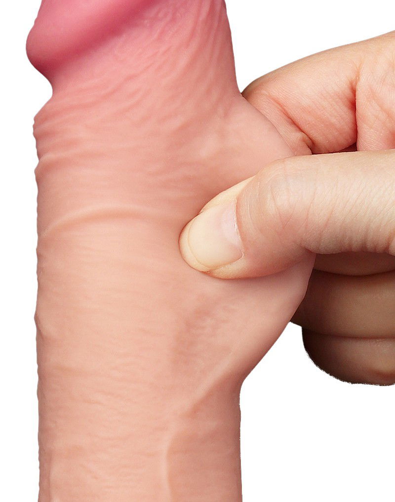 LoveToy - Aftrekbare dildo 19.5 cm (Ø 3.7 cm) - Nude