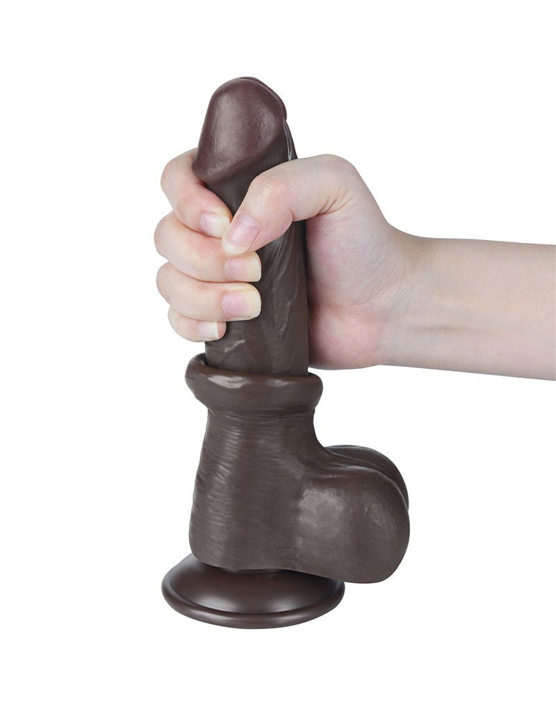 LoveToy - Aftrekbare dildo 20 cm (Ø 3,9 cm) - Zwart