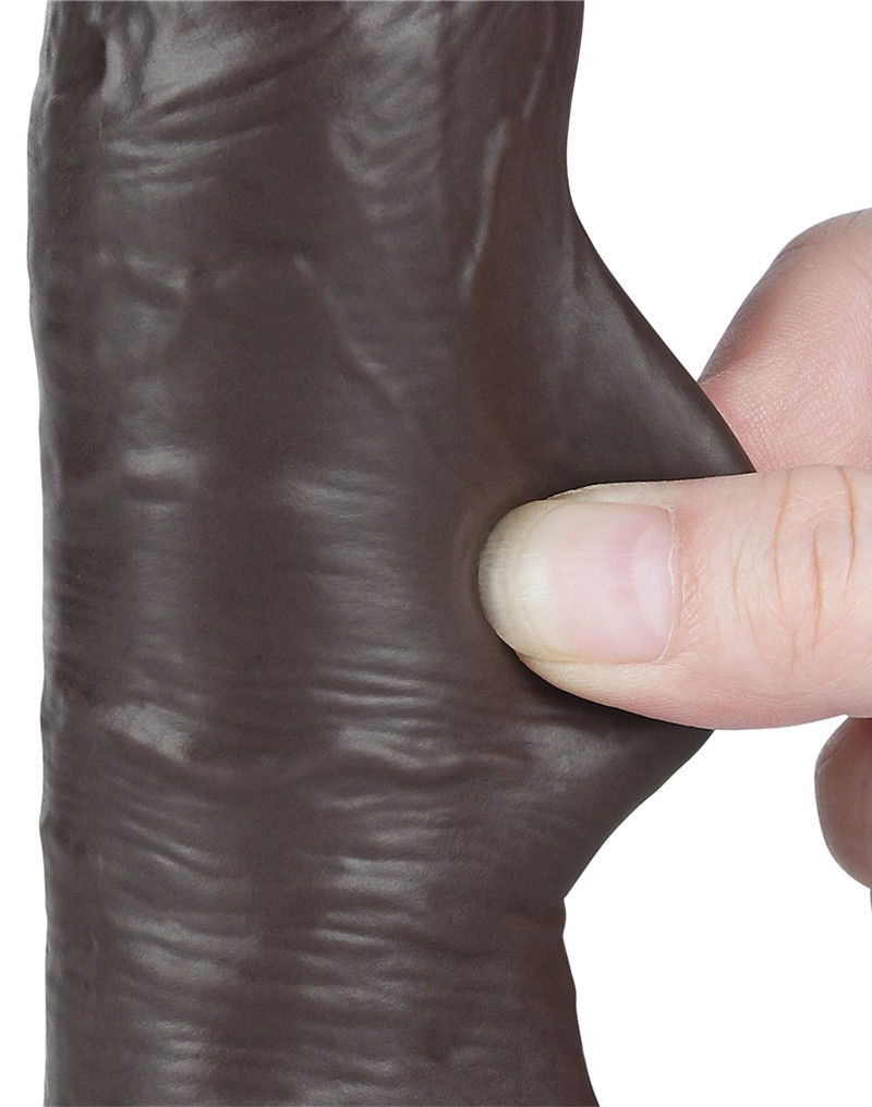 LoveToy - Aftrekbare dildo 20 cm (Ø 3,9 cm) - Zwart