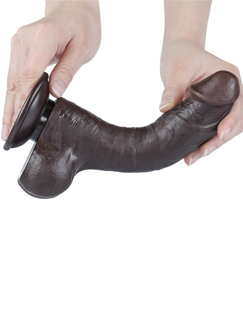 LoveToy - Aftrekbare dildo 20 cm (Ø 3,9 cm) - Zwart