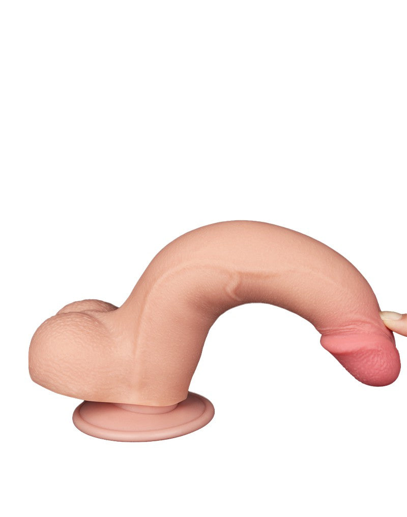 LoveToy - Aftrekbare dildo 20 cm (Ø 4 cm) - Nude