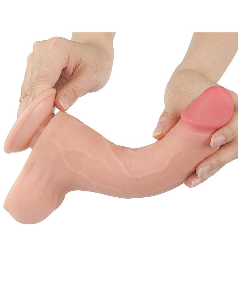 LoveToy - Aftrekbare dildo 22 cm (Ø 4.3 cm) - Nude