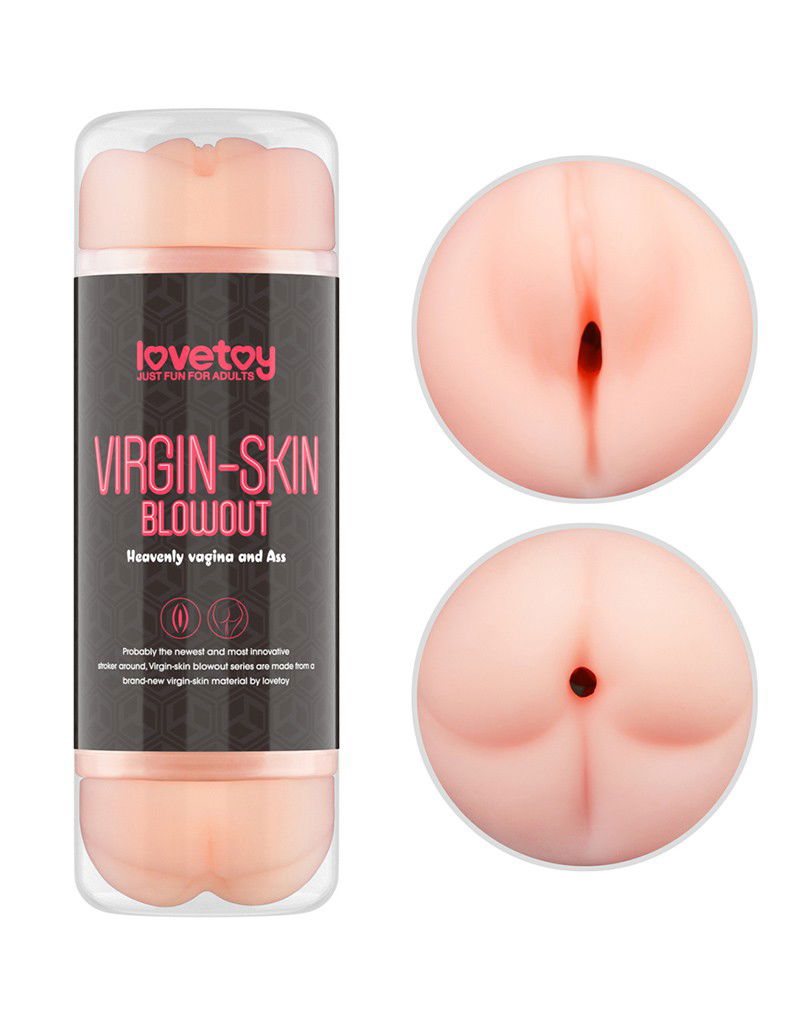 LoveToy - Virgin-Skin Blowout Double Side Stroker - Vagina and Ass