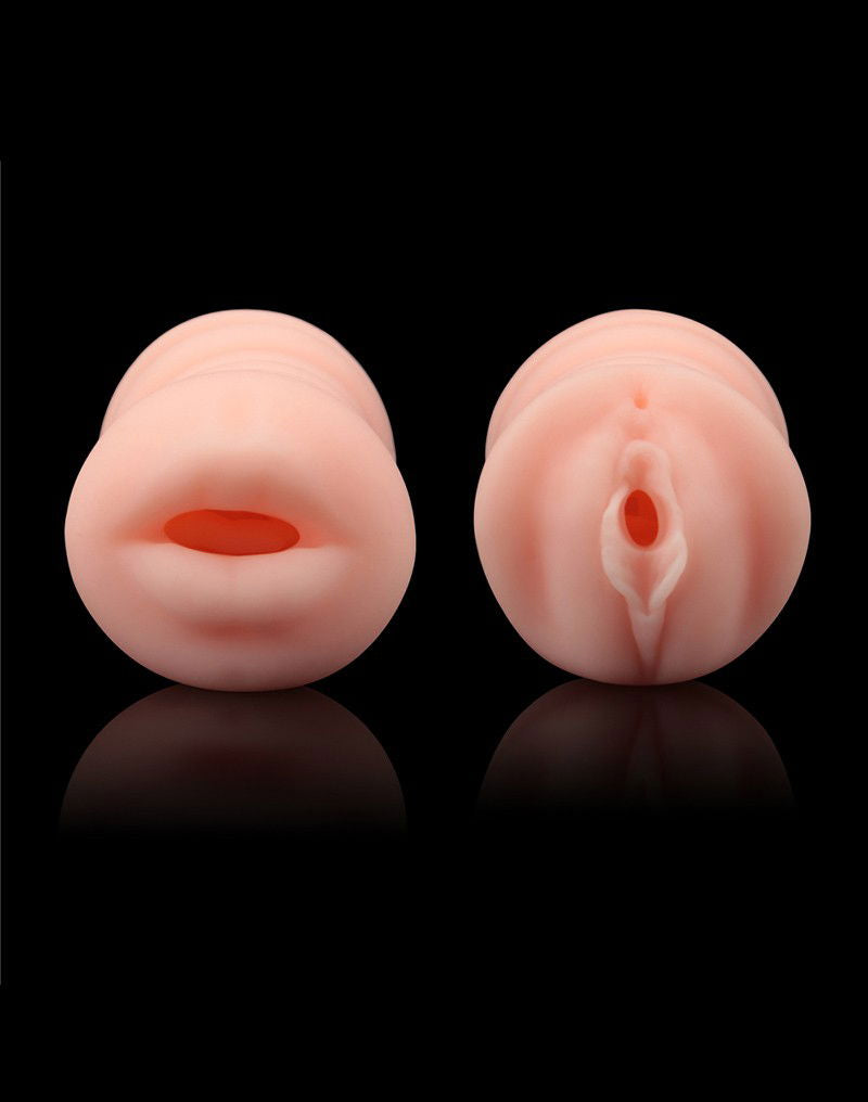 LoveToy - Virgin-Skin Blowout Double Side Stroker - Vagina and Mouth