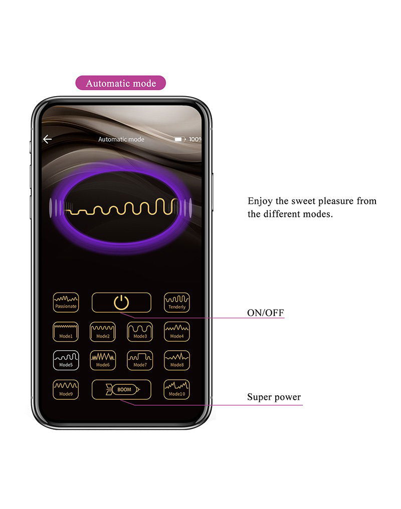 Pretty Love - Baird - Draagbare G-Spot Vibrator met App-bediening - Paars