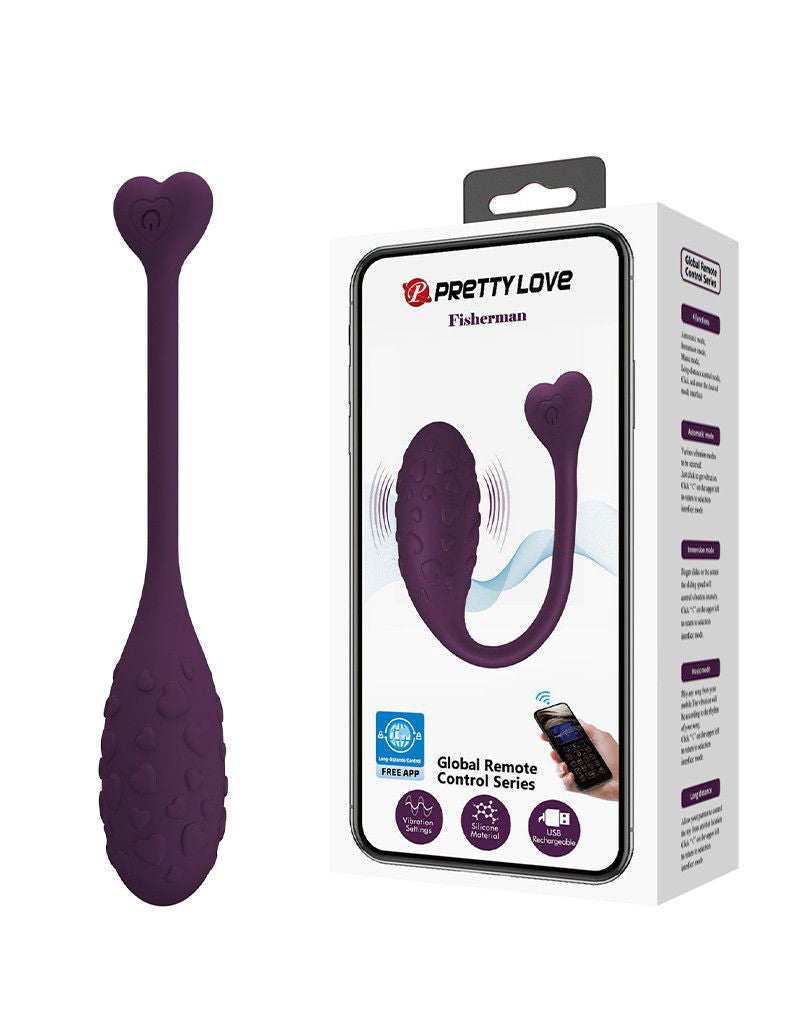 Pretty Love - Fisherman - Draagbare Vibrator met Appbediening - Paars