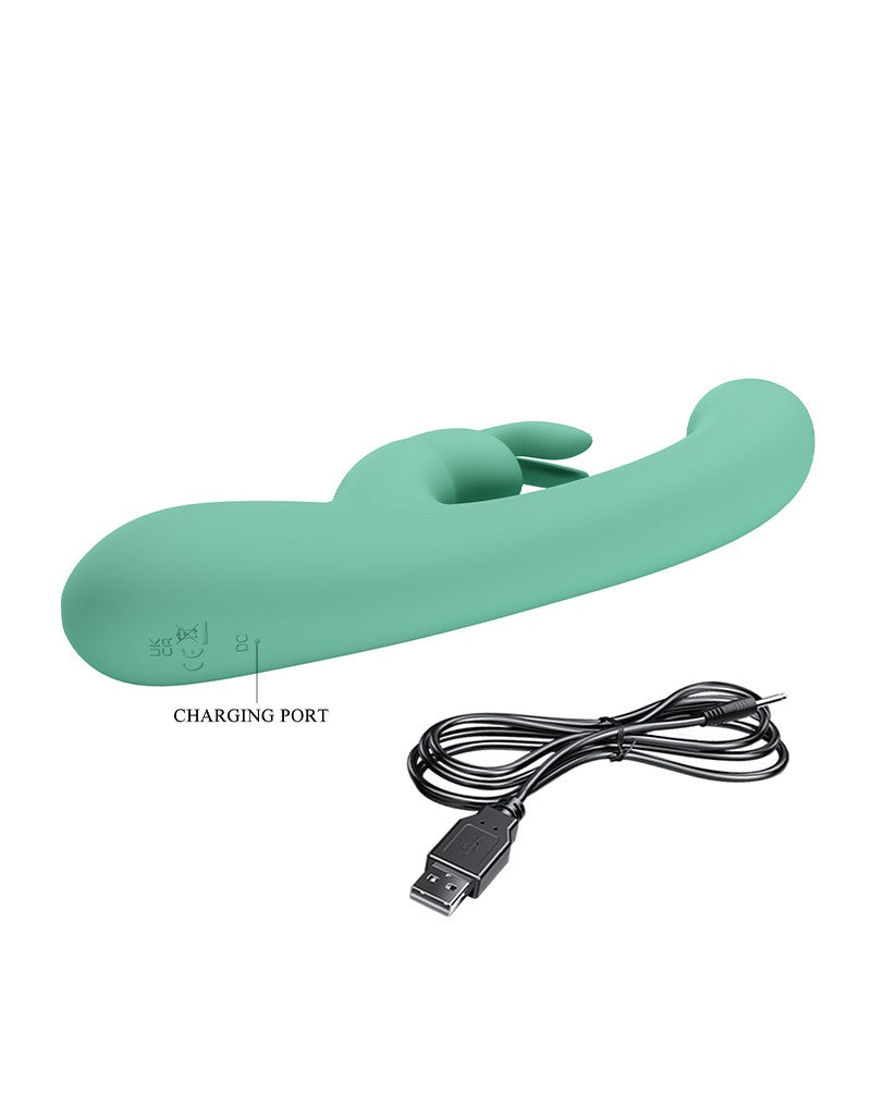 Pretty Love - Lamar - Rabbit Vibrator met Digitaal LED Display - Blauw