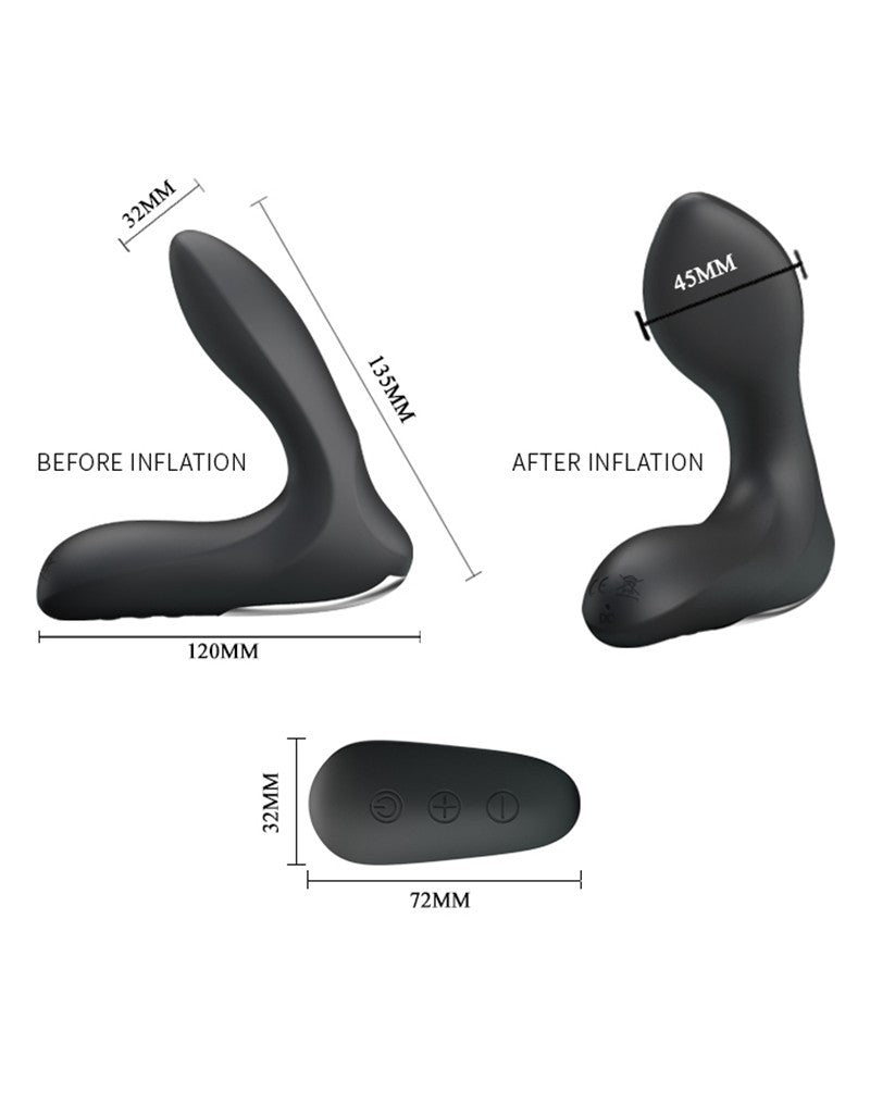 Pretty Love - Nasreddin - Anale stimulator met afstandsbediening - Zwart