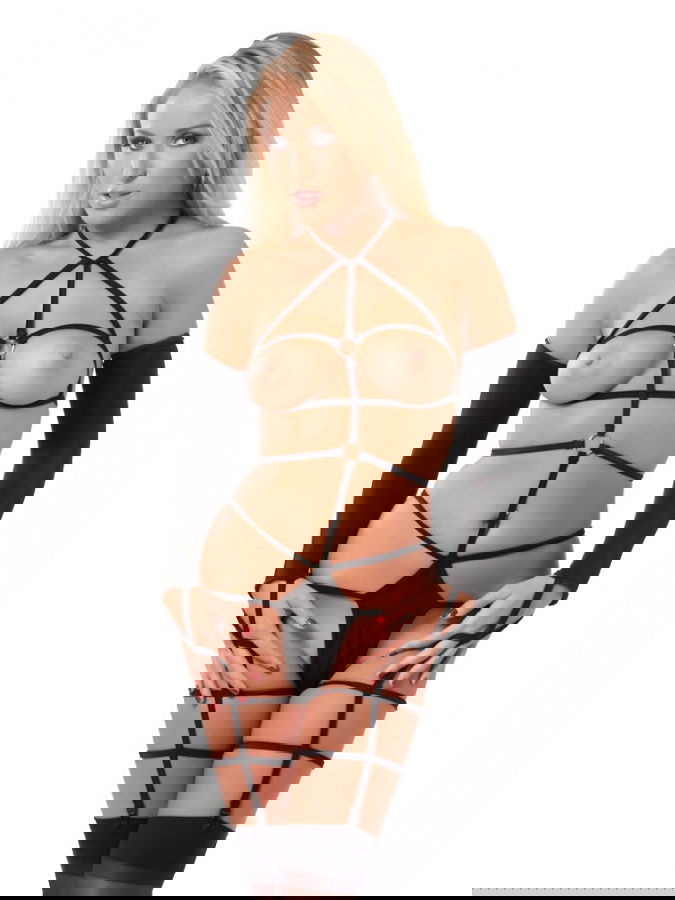 Rimba - Bodystocking met handschoenen en kousen