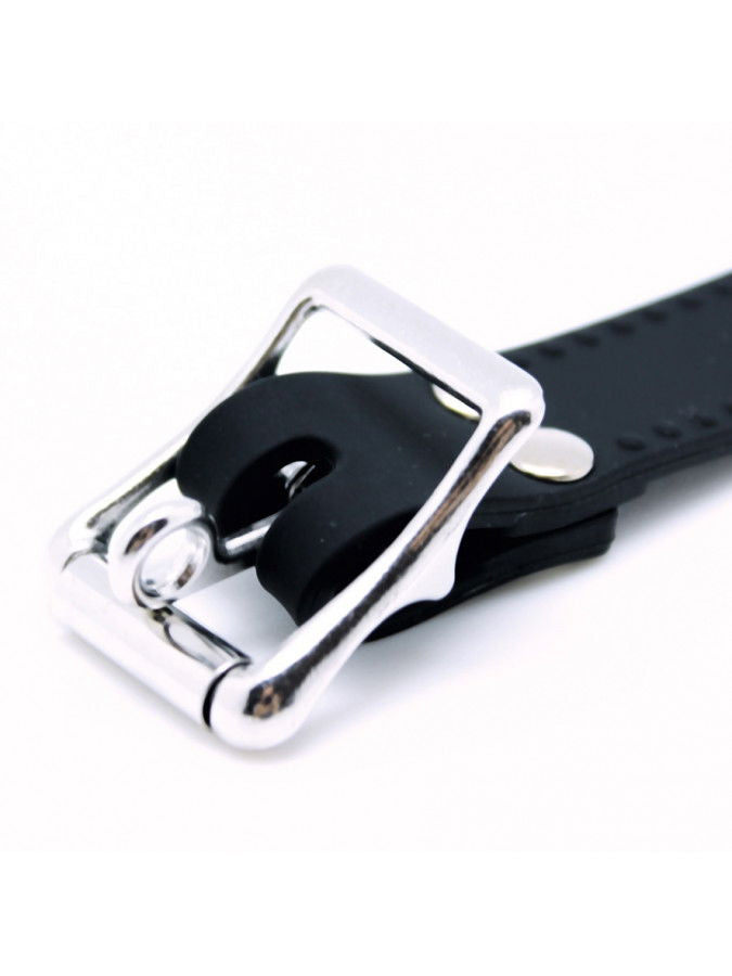 Rimba Latex Play - Mondknevel met Penis (Ø 40 mm) - Zwart & Zilver