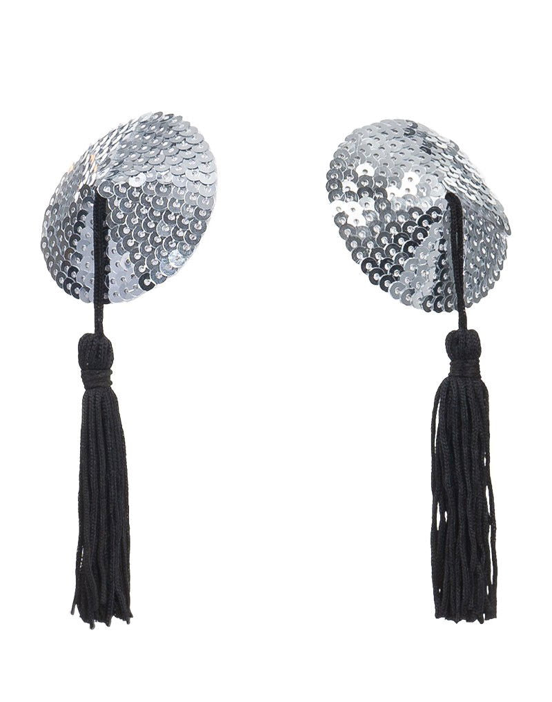 Amorable by Rimba - Tepelbedekkers met Franjes - Zilverkleurig