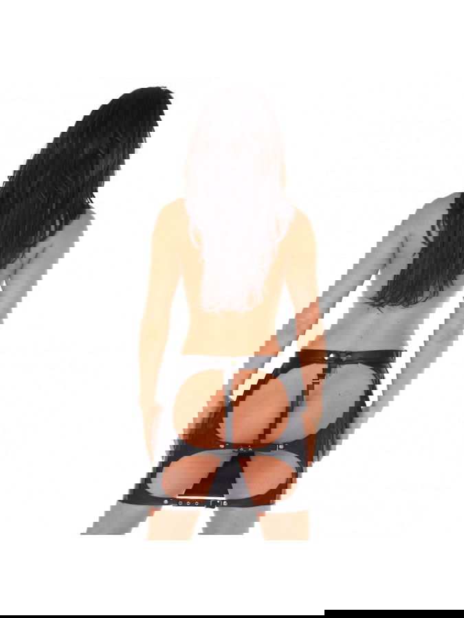 Rimba - Open achterzijde Mini-rokje met band en gespen