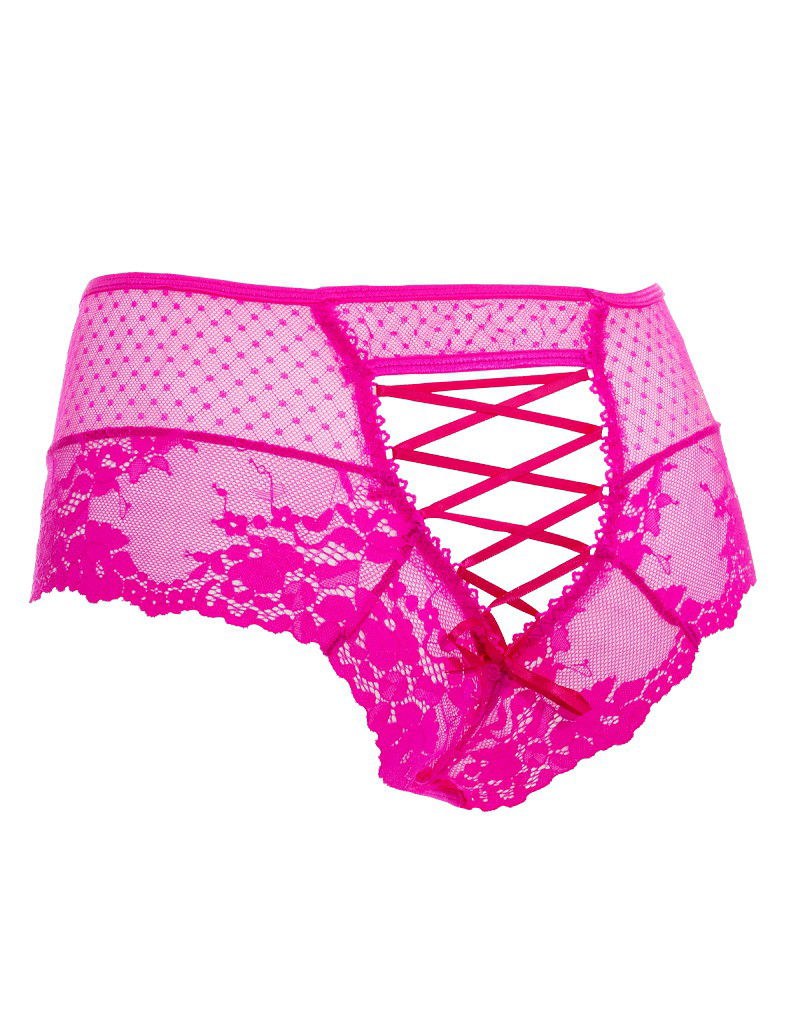 Amorable by Rimba - Slip met Open Achterkant - One Size - Roze