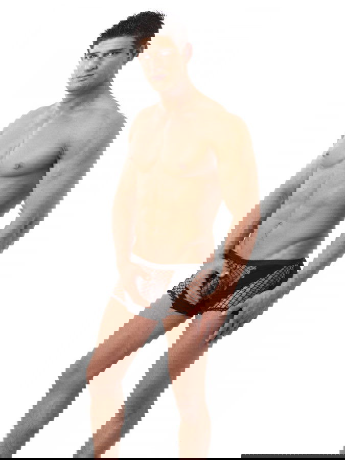 Amorable by Rimba - Boxershort met visnet - Zwart