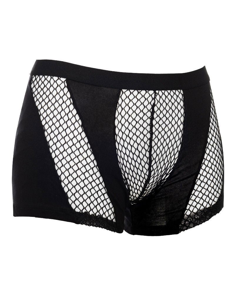 Amorable by Rimba - Boxershort met visnet - Zwart