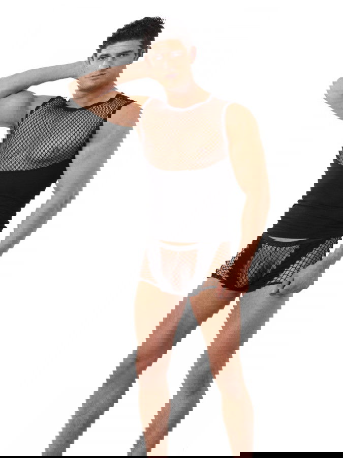 Amorable by Rimba - Boxershort met visnet - Zwart