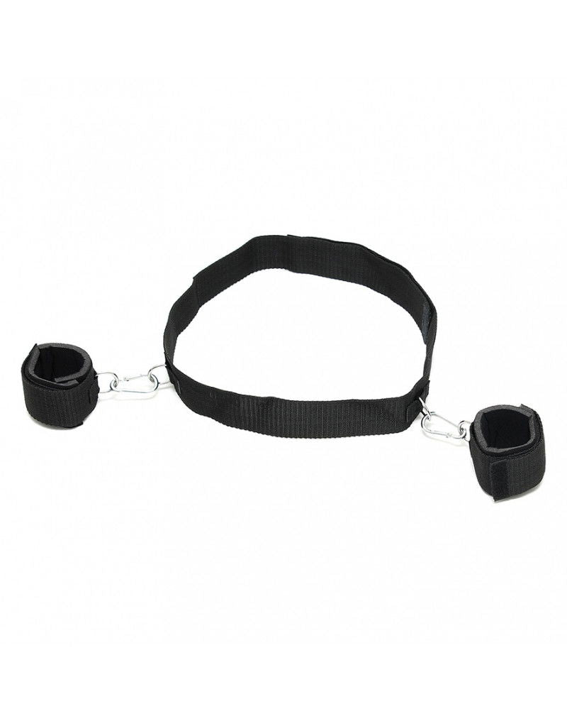 Rimba - Soft Bondage klitteband ceintuur met handboeien en karabijn haken