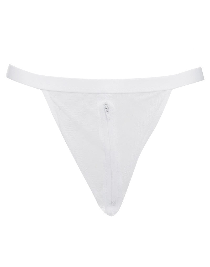 Amorable by Rimba - Doorzichtige string met ritssluiting - One Size