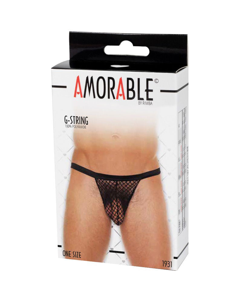 Amorable by Rimba - Visnet string - One Size - Zwart