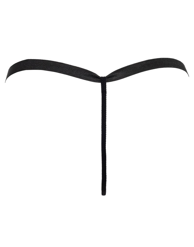 Amorable by Rimba - String met tekst - One Size - Zwart