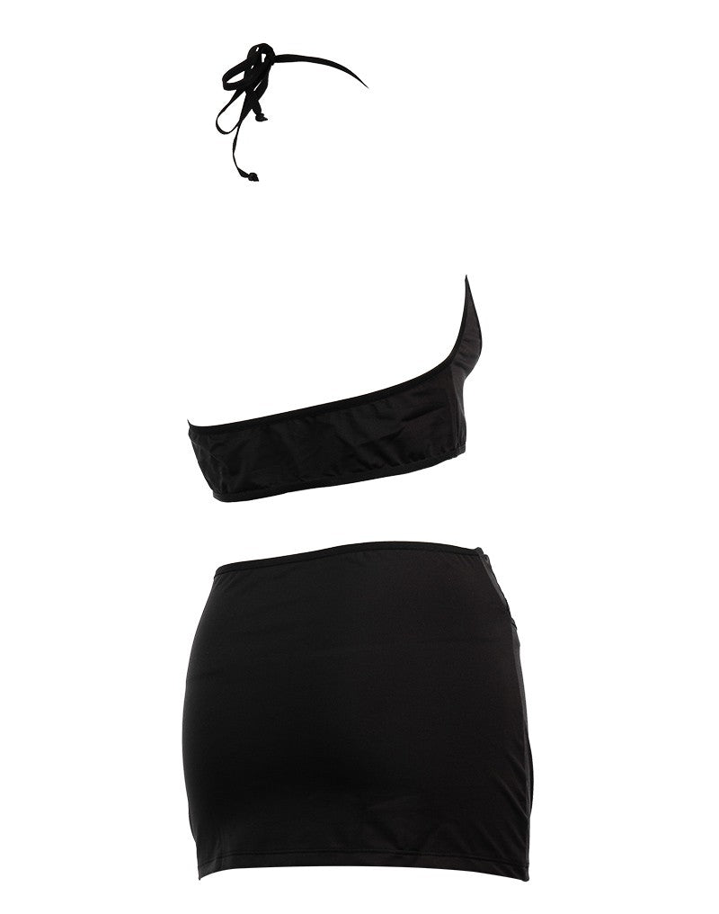 Amorable by Rimba - Mini Rok met Top - One Size - Zwart