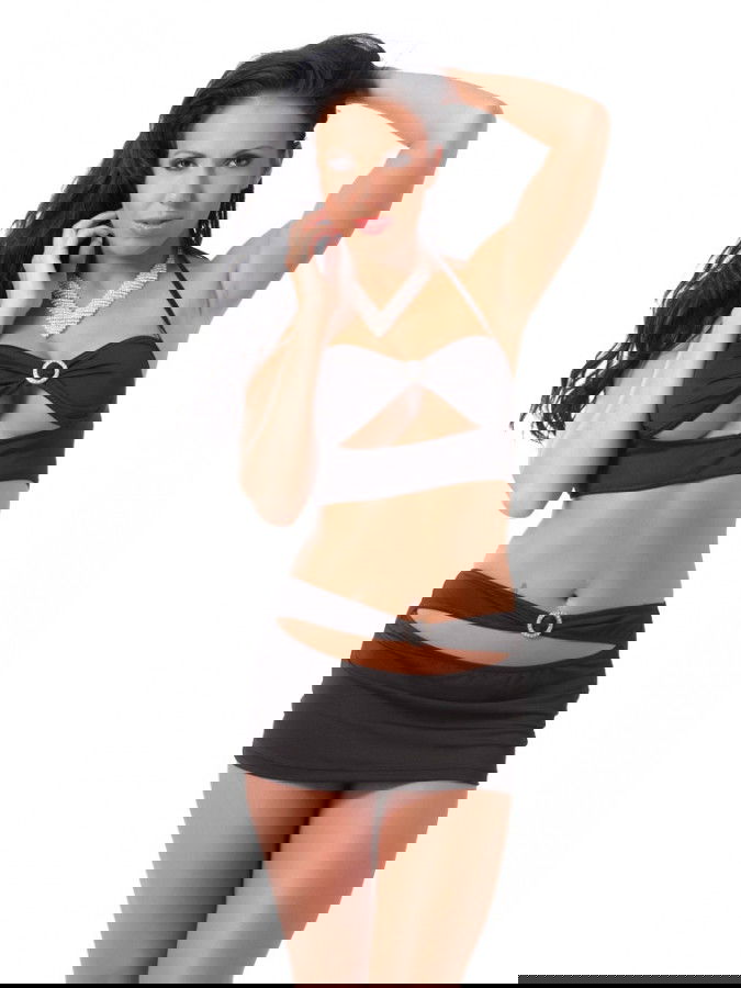 Amorable by Rimba - Mini Rok met Top - One Size - Zwart