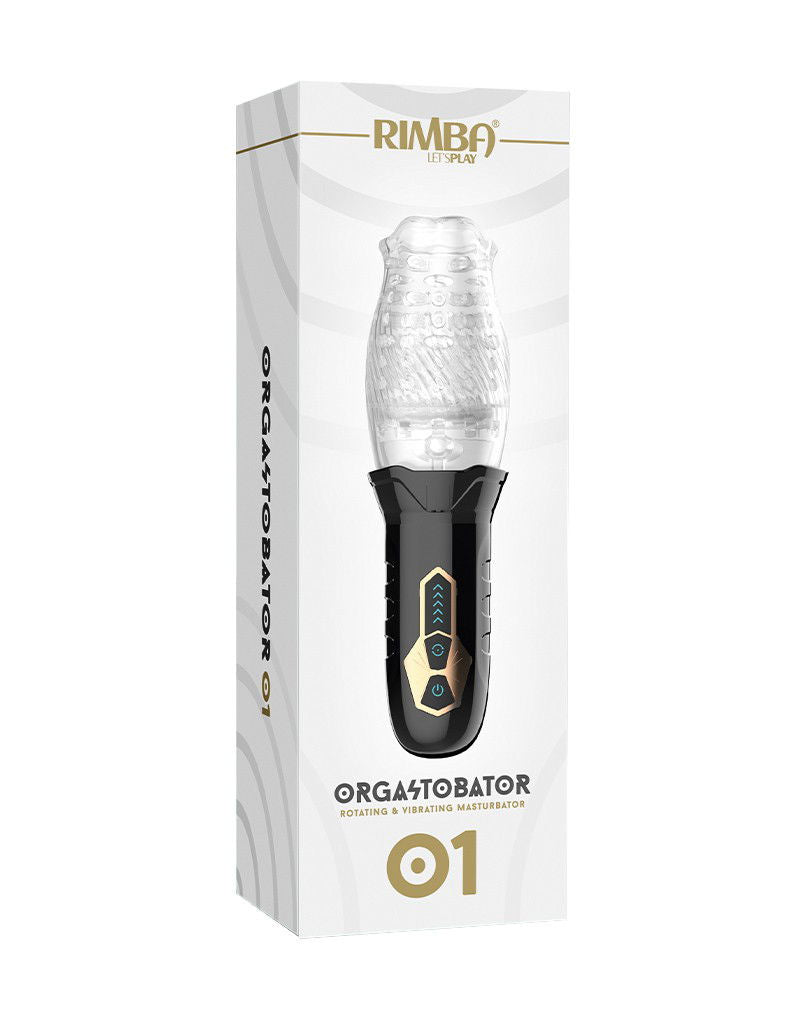 Rimba Toys - Orgastobator 01 - Mannelijke Masturbator - Zwart & Transparant