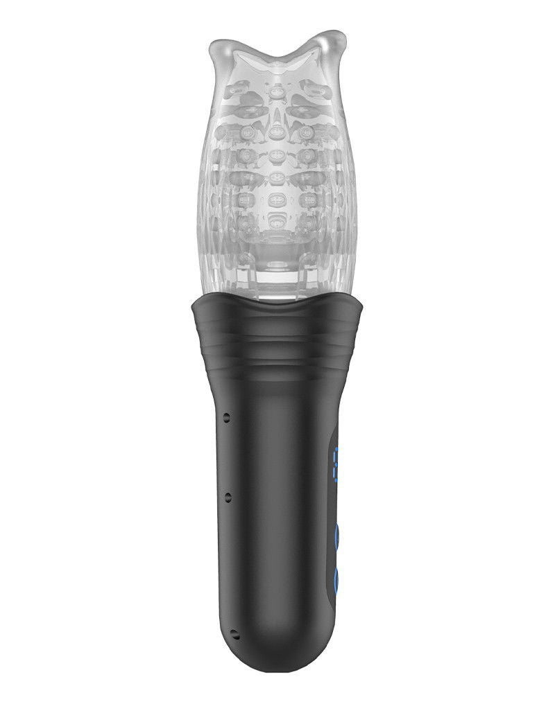 Rimba Toys - Orgastobator 02 - Mannelijke Masturbator - Zwart & Transparant