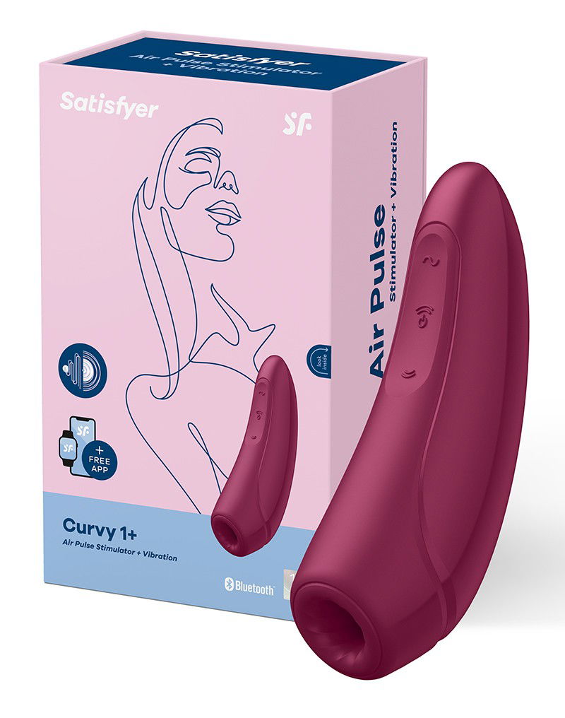 Satisfyer Curvy 1+ Rose Red / incl. Bluetooth and App