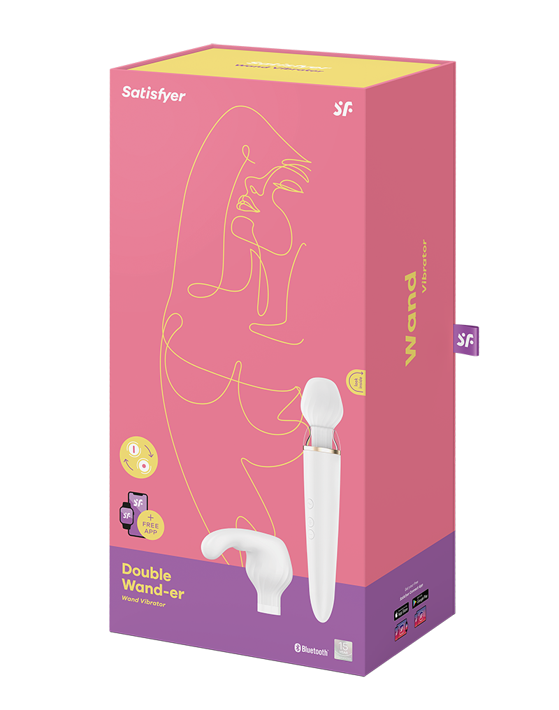 Satisfyer - Double Wand-er - Wand Vibrator - Wit