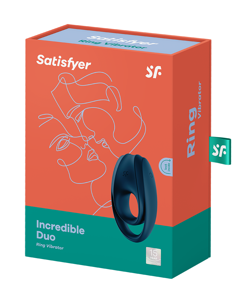 Satisfyer - Incredible Duo - Cockring Vibrator - Blauw