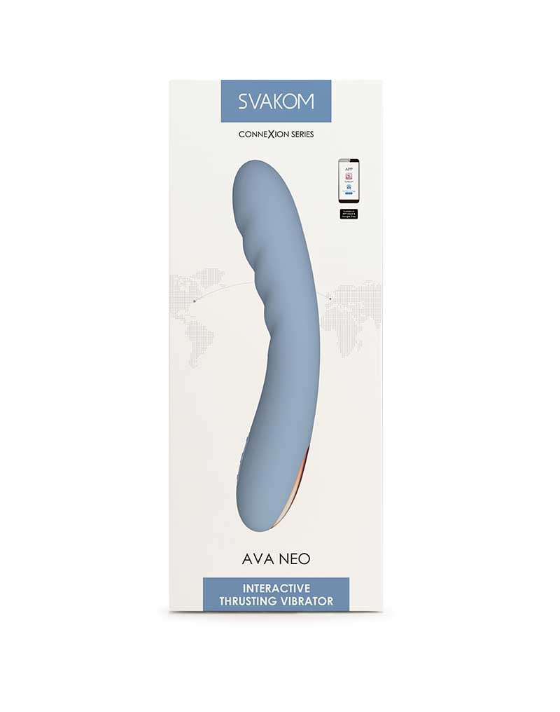 SVAKOM - Ava Neo - Thrusting Vibrator - Blauw