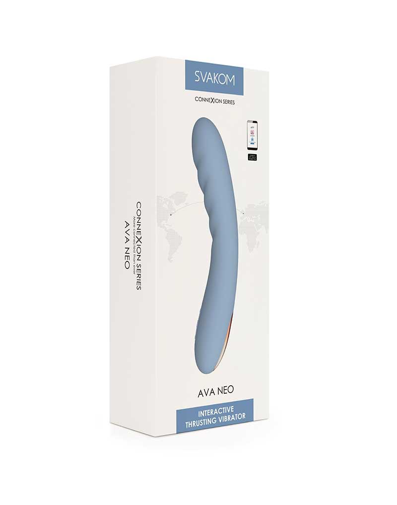 SVAKOM - Ava Neo - Thrusting Vibrator - Blauw